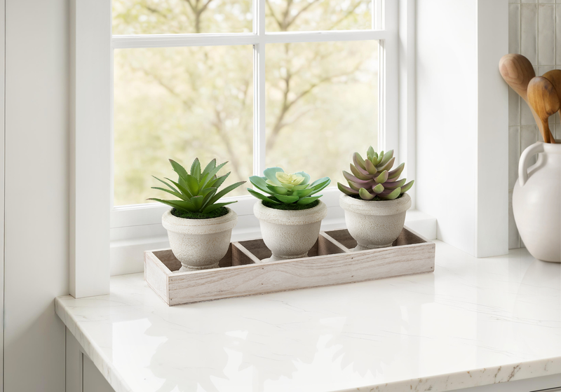 Artificial Potted Plants – set of 3 