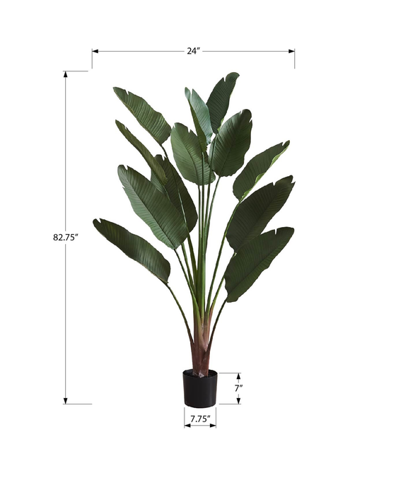 82.7” Artificial Indoor Bird of Paradise in 8” Pot 