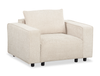 Infinity Modular Chenille Fabric Accent Chair – Taupe  | Fauteuil d’appoint modulaire Infinity en tissu de chenille - taupe