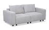 Infinity 2-Piece Modular Chenille Fabric Loveseat – Light Grey