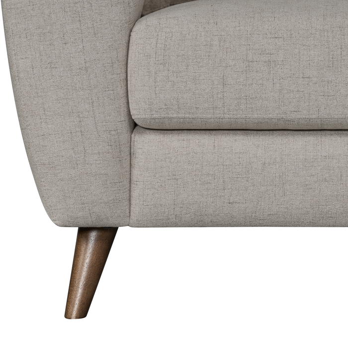Iverly 84” Linen-Look Fabric Sofa with Removable Back Cushions – Sand