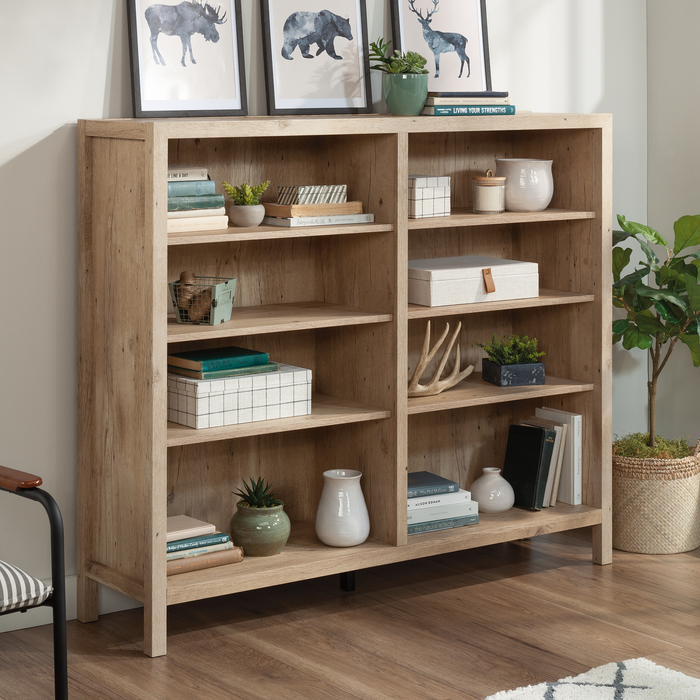 Juble 55.75” Rustic Bookcase with Adjustable Shelves – Prime Oak