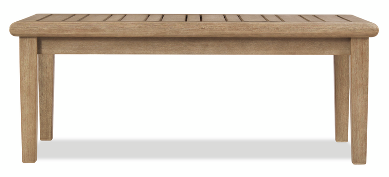 Juno Outdoor Patio Coffee Table - Eucalyptus Wood, UV & Weather Resistant – Natural
