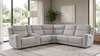 Kacey 6-Piece Chenille Fabric Power Reclining Sectional with USB Port - Grey | Sofa sectionnel à inclinaison électrique Kacey 6 pièces de po en tissu de chenille avec port USB - gris