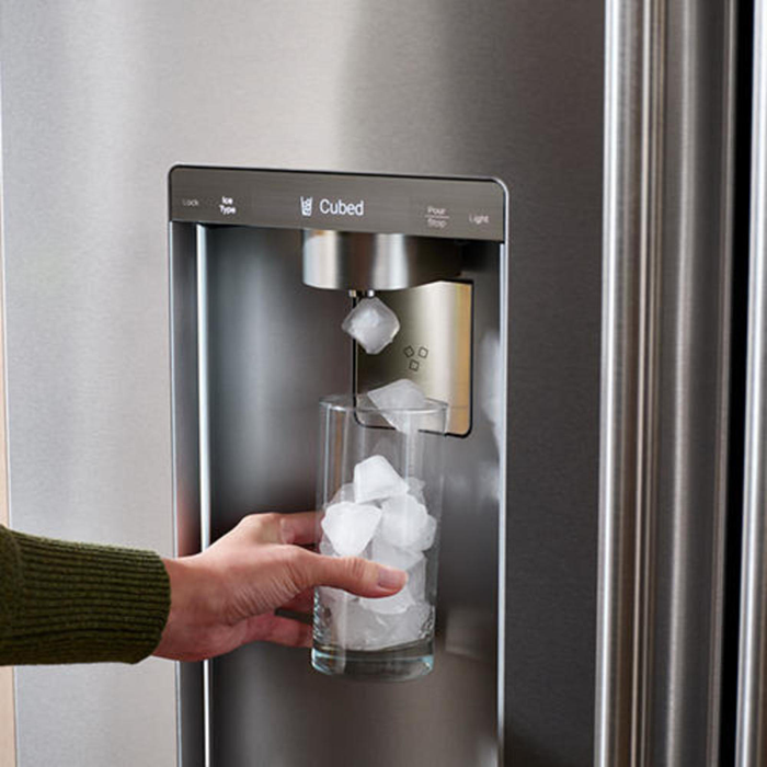 KitchenAid 35.6\" 23.1 Cu. Ft. Counter-Depth French Door Refrigerator – Stainless Steel - KRFC536SPS