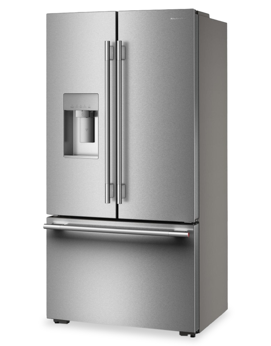 KitchenAid 36.6\" 23.9 Cu. Ft. Counter Depth French Door Refrigerator - Stainless Steel - KRFC736SPS