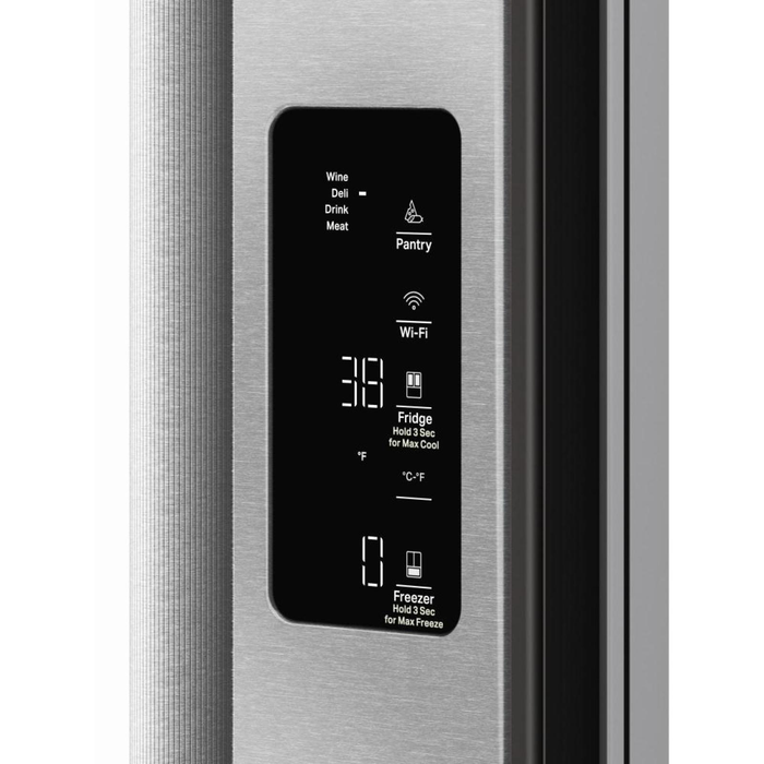 KitchenAid 36.6\" 23.9 Cu. Ft. Counter Depth French Door Refrigerator - Stainless Steel - KRFC736SPS