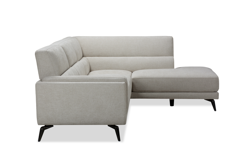 Kyrie 2-Piece Right-Facing Linen-Look Fabric Sectional - Taupe