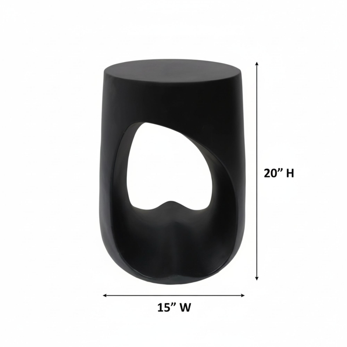 Lana 17.9\" Modern End Table – Matte Black