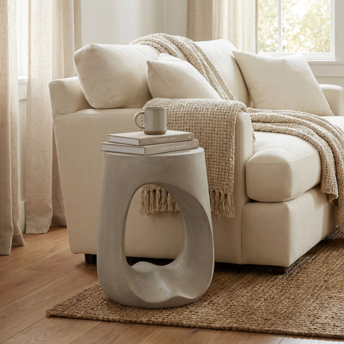 Lana 17.9\" Modern End Table - Cream