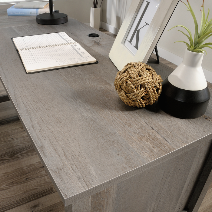 Lance 65.12\" L-Shaped Office Desk with 2 Drawers – Mystic Oak