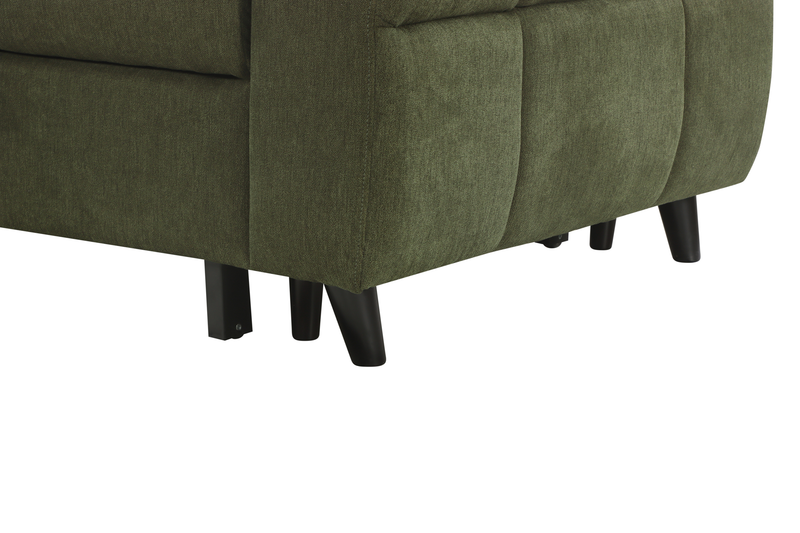 Laval 2-Piece Left-Facing Fabric Sleeper Sectional with Storage Chaise - Green