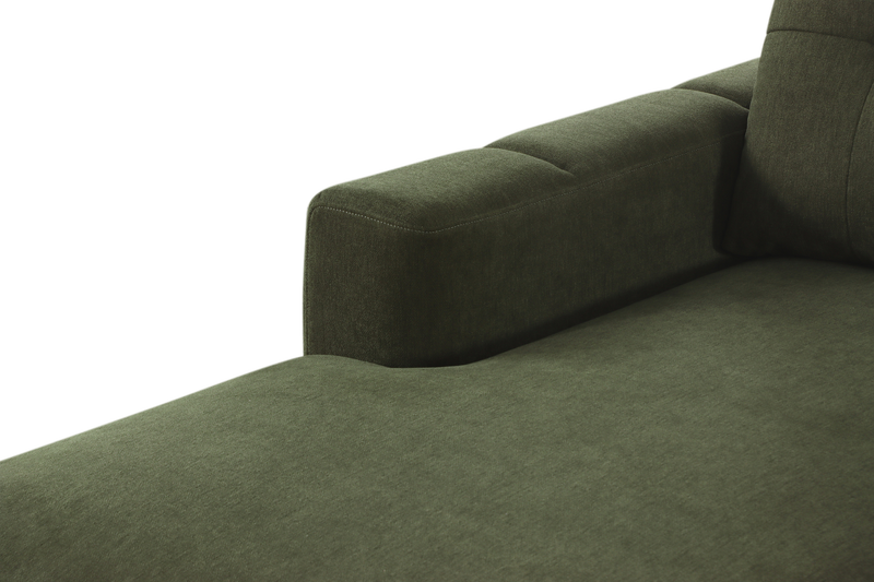 Laval 2-Piece Left-Facing Fabric Sleeper Sectional with Storage Chaise - Green
