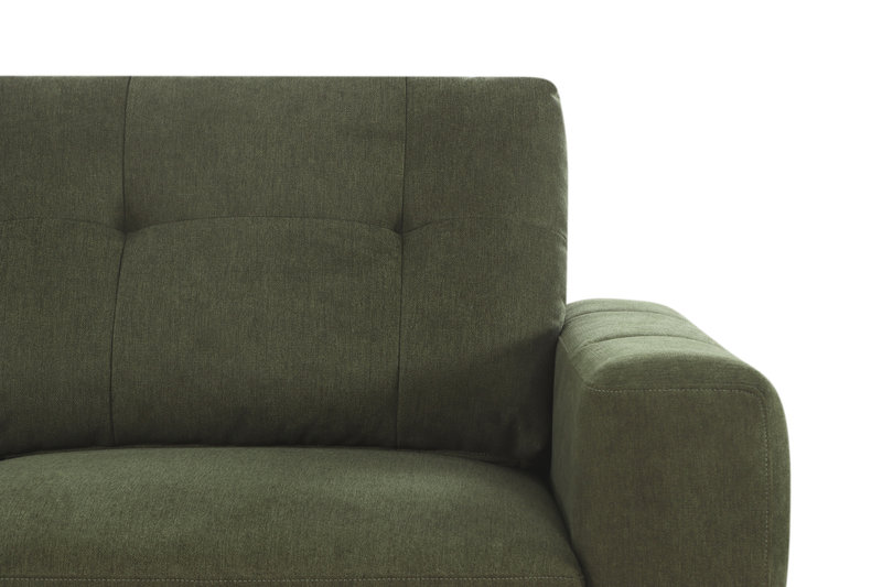 Laval 2-Piece Left-Facing Fabric Sleeper Sectional with Storage Chaise - Green