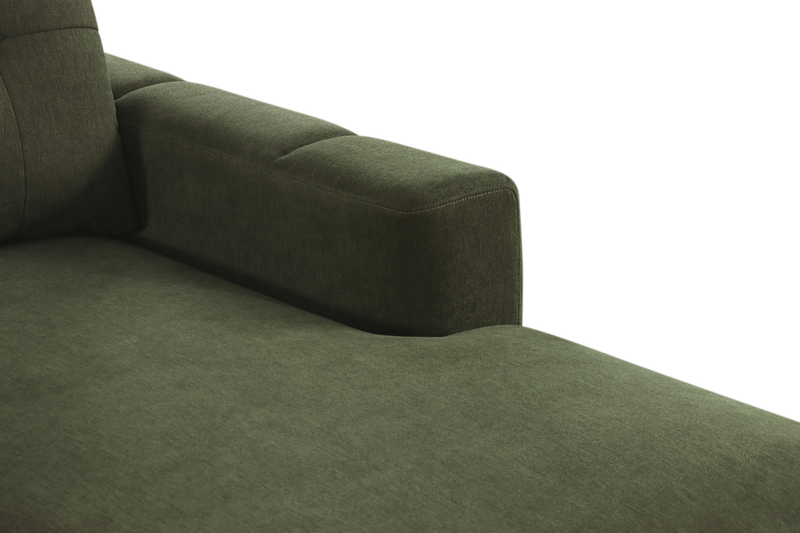 Laval 2-Piece Right-Facing Fabric Sleeper Sectional with Storage Chaise - Green