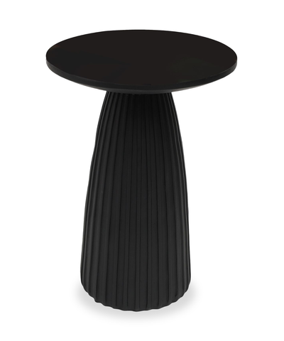 Lila 17.5" Modern End Table – Matte Black | Table de bout moderne Lila de 17,5 po - noir mat