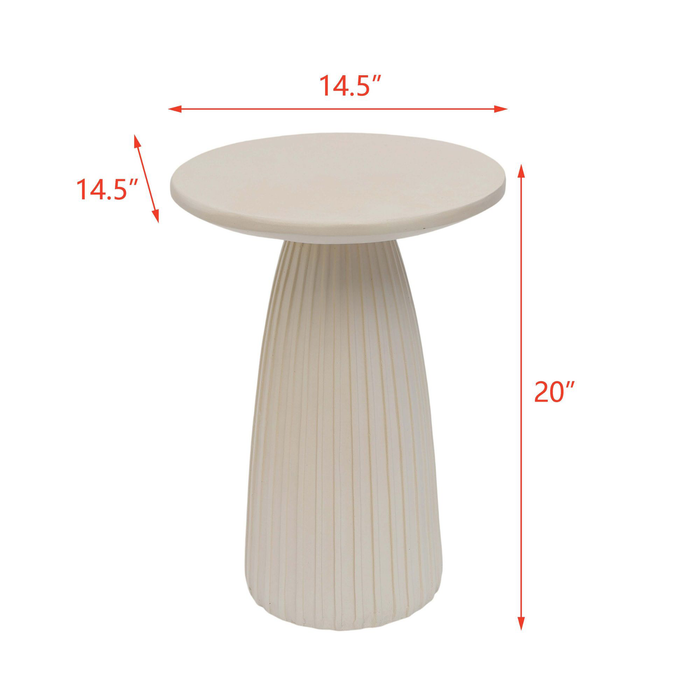 Lila 17.5\" Modern End Table - Cream