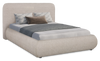 Luka Upholstered Platform Bed in Grey Polyester Fabric, Modern - Full Size