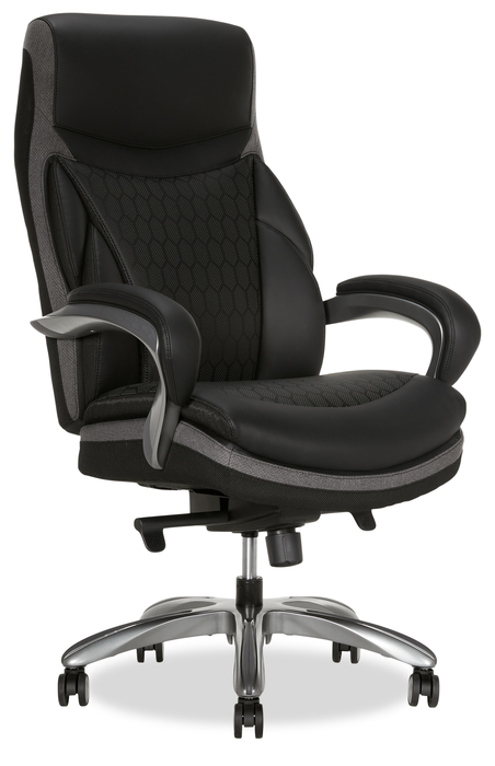 Shaquille O’Neal Home Maximos 29.5” High Back Executive Office Chair with Extended Headrest – Black