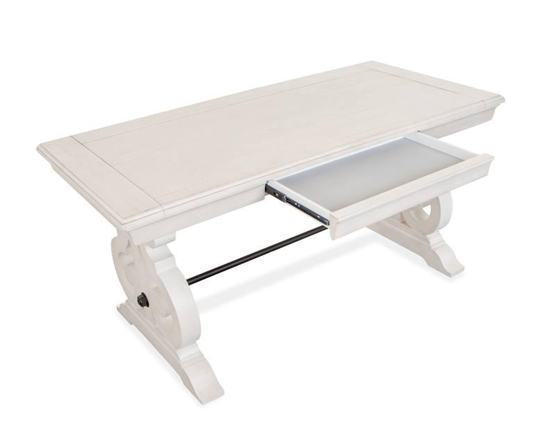 Milson 62\" Writing Desk with Storage - Alabaster