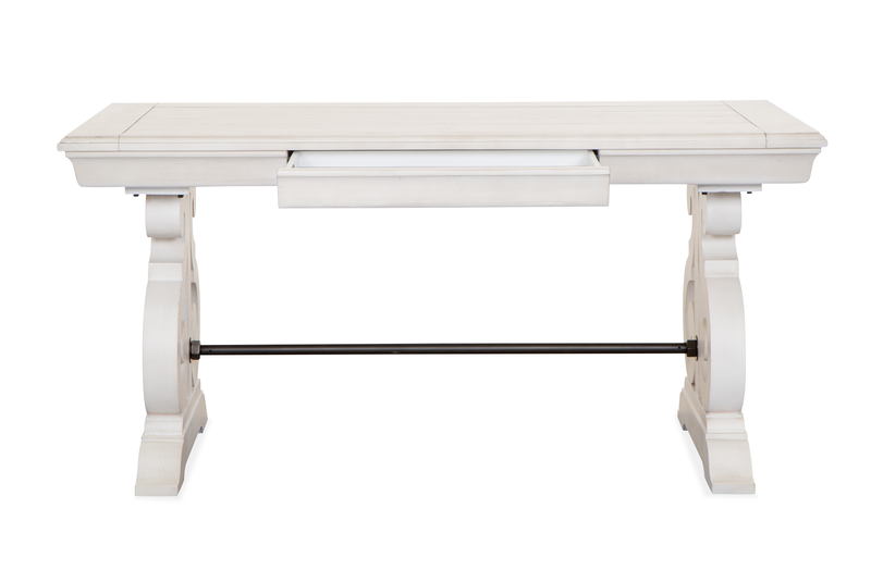 Milson 62\" Writing Desk with Storage - Alabaster