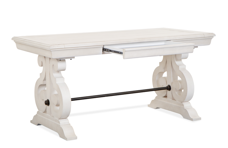 Milson 62\" Writing Desk with Storage - Alabaster