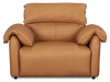 Momento 54" Genuine Leather Power Reclining Chair – Caramel | Fauteuil à inclinaison électrique Momento de 54 po en cuir véritable - caramel