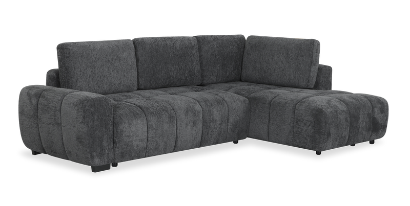 Moonlight Right-facing 2-piece Sleeper Sectional with Storage Chaise – Grey  