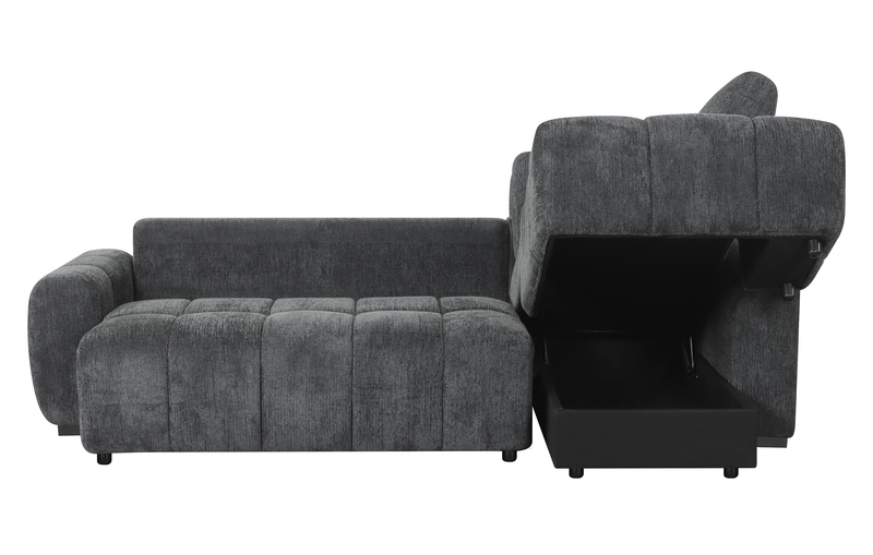 Moonlight Right-facing 2-piece Sleeper Sectional with Storage Chaise – Grey  