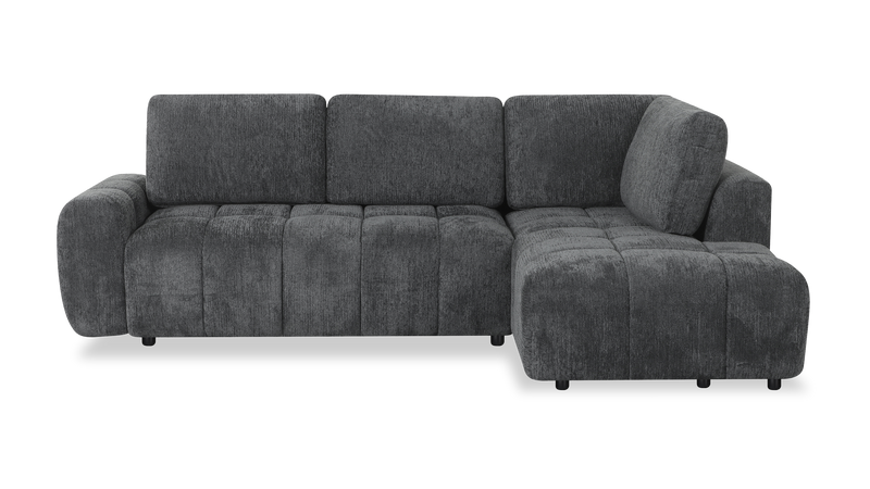 Moonlight Right-facing 2-piece Sleeper Sectional with Storage Chaise – Grey  