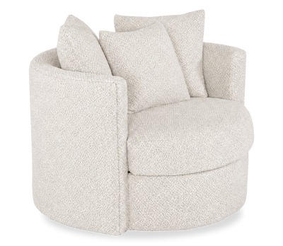 Made in Canada Sofa Lab Customizable Nest 42" Fabric Swivel Accent Chair – Teddy Riverrock  | Fauteuil d’appoint pivotant personnalisable Nest de Sofa Lab de 42 po fabriqué au Canada en tissu - Teddy Riverrock