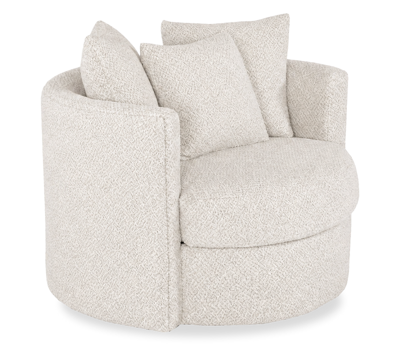 Made in Canada Sofa Lab Customizable Nest 42\" Fabric Swivel Accent Chair – Teddy Riverrock