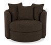 Made in Canada Sofa Lab Customizable Nest 42" Fabric Swivel Accent Chair – Teddy Walnut  | Fauteuil d’appoint pivotant personnalisable Nest de Sofa Lab de 42 po fabriqué au Canada en tissu - Teddy Walnut