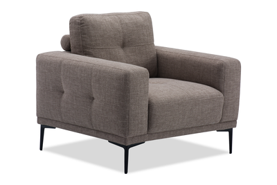 Nola 39” Fabric Chair with Removable Back Cushion – Mocha  | Fauteuil Nola de 39 po en tissu avec coussin de dossier amovible - moka