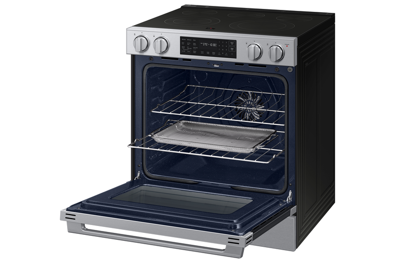 Samsung 6.3 Cu. Ft. Electric Slide In Range with Air Fry Max - Stainless Steel - NSE80H63SRAC