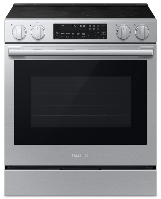 Samsung 6.3 Cu. Ft. Smart Electric Slide In Range with Air Fry – Stainless Steel - NSE90H63SRAC