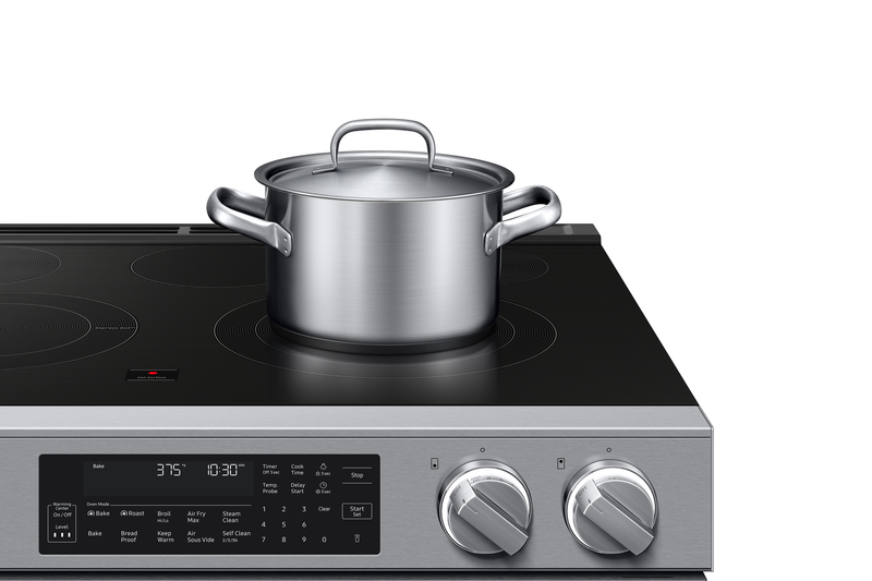 Samsung 6.3 Cu. Ft. Smart Electric Slide In Range with Air Fry – Stainless Steel - NSE90H63SRAC