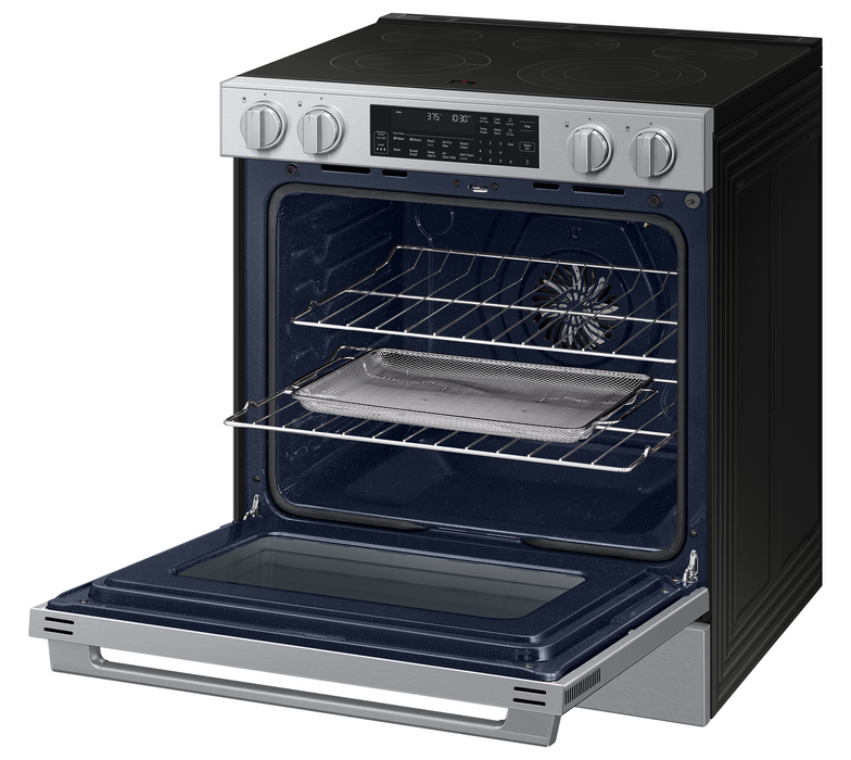 Samsung 6.3 Cu. Ft. Smart Electric Slide In Range with Air Fry – Stainless Steel - NSE90H63SRAC