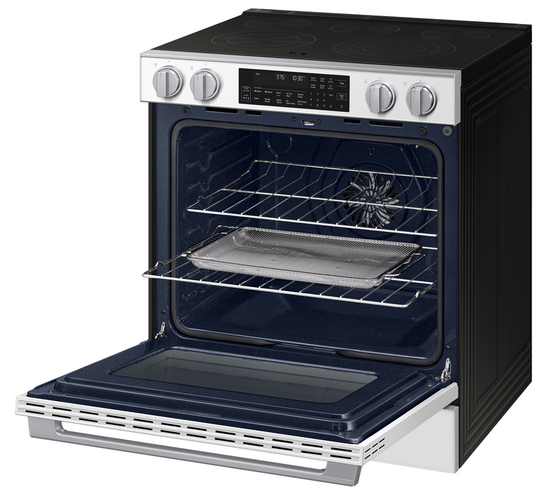 Samsung 6.3 Cu. Ft. Smart Electric Slide In Range with Air Fry Max - White - NSE90H63SWAC
