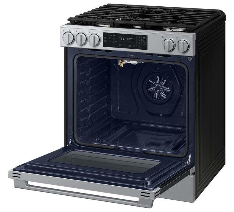 Samsung 6 Cu. Ft. Slide-In True Convection Range with Air Fry Max - Stainless Steel - NSG80H60SRAA 
