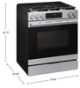 Samsung 6 Cu. Ft. Slide-In True Convection Range with Air Fry Max - Stainless Steel - NSG80H60SRAA  | Cuisinière encastrée Samsung de 6 pi3 à convection véritable avec friture à air Air Fry Max - acier inoxydable - NSG80H60SRAA