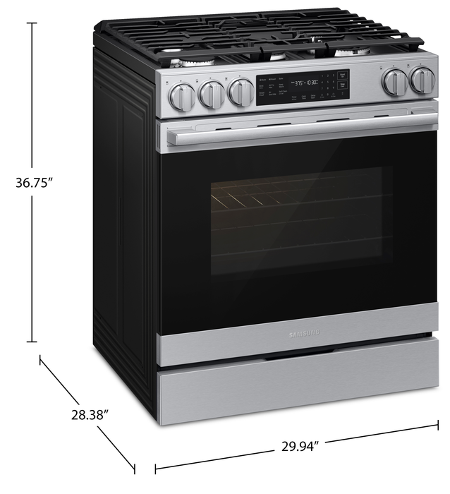 Samsung 6 Cu. Ft. Slide-In True Convection Range with Air Fry Max - Stainless Steel - NSG80H60SRAA 