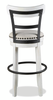 Otis Bar Height Stool with Swivel Seat & Vegan Leather Fabric, 30.5"H, Metal – White | Tabouret bar Otis de 30,5 po (H) en tissu de cuir végétalien et en métal avec siège pivotant - blanc