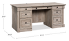 Palladia 65.12" Executive Desk with 7 Drawers – Split Oak | Bureau de direction Palladia de 65,12 po à 7 tiroirs - chêne fendu