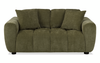 Made in Canada Pebble 70" Fabric Loveseat with Matching Accent Pillows - Green | Causeuse Pebble de 70 po fabriquée au Canada en tissu avec coussins décoratifs assortis - verte