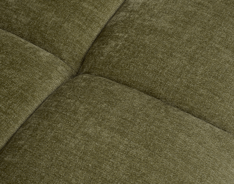 Made in Canada Pebble 96\" Fabric Sofa with Matching Accent Pillows - Green