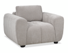 Made in Canada Pebble 45" Fabric Chair with Matching Accent Pillows - Grey | Fauteuil Pebble de 45 po fabriqué au Canada en tissu avec coussins décoratifs assortis - gris