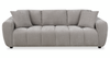 Made in Canada Pebble 96" Fabric Sofa with Matching Accent Pillows - Grey | Sofa Pebble de 96 po fabriqué au Canada en tissu avec coussins décoratifs assortis - gris