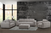 Made in Canada Pebble 45" Fabric Chair with Matching Accent Pillows - Grey | Fauteuil Pebble de 45 po fabriqué au Canada en tissu avec coussins décoratifs assortis - gris