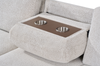Pocket 2-piece Left-facing Linen-Look Fabric Sleeper Sectional with Storage - Beige | Sofa-lit sectionnel de gauche Pocket 2 pièces en tissu d’apparence lin avec rangement - beige